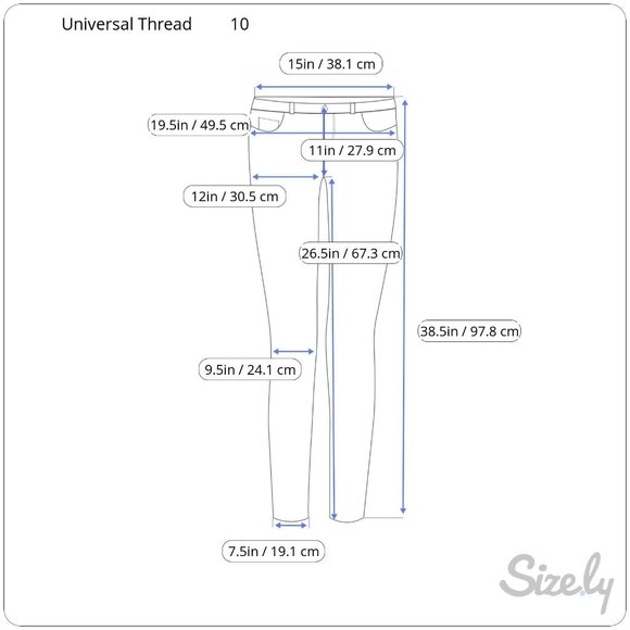 Women's Universal Thread Blue Jeans Sz. 10 - Picture 3 of 9